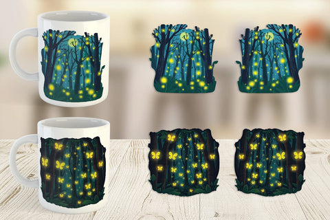 Mug Wrap Deep Forest Sublimation artnoy 