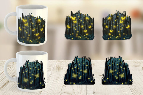 Mug Wrap Deep Forest Sublimation artnoy 