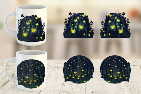 Mug Wrap Deep Forest Sublimation artnoy 