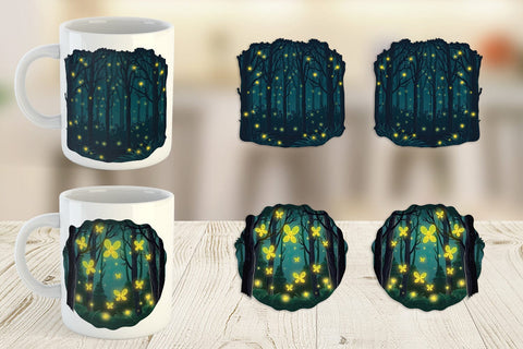 Mug Wrap Deep Forest Sublimation artnoy 