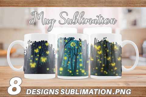 Mug Wrap Deep Forest Sublimation artnoy 