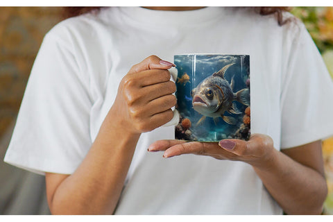 Mug Wrap Deep Sea Fish Sublimation artnoy 