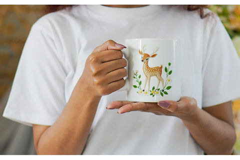 Mug Wrap Deer Embroidery Sublimation artnoy 