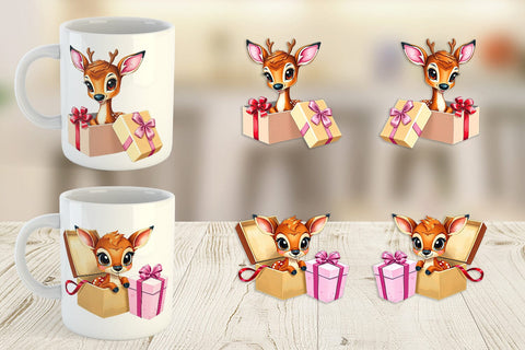 Mug Wrap Deer Fawn Gift Sublimation artnoy 