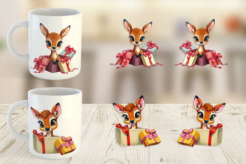 Mug Wrap Deer Fawn Gift Sublimation artnoy 