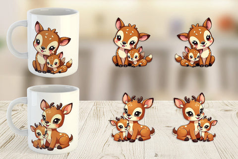 Mug Wrap Deer Mother's Day Sublimation artnoy 