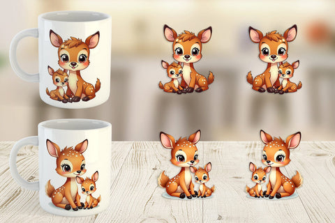 Mug Wrap Deer Mother's Day Sublimation artnoy 