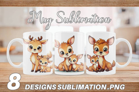 Mug Wrap Deer Mother's Day Sublimation artnoy 