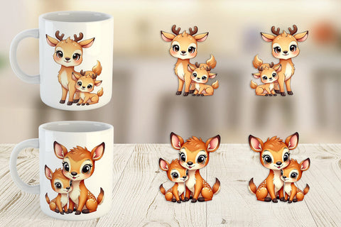 Mug Wrap Deer Mother's Day Sublimation artnoy 