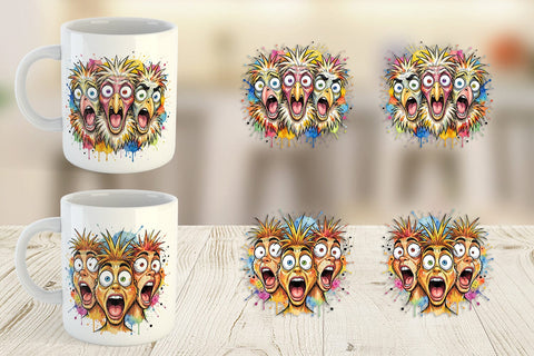 Mug Wrap Desert Animal Heat Hysteria Ink Sketch Sublimation artnoy 