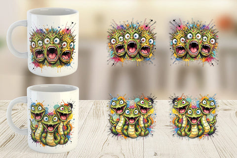 Mug Wrap Desert Animal Heat Hysteria Ink Sketch Sublimation artnoy 
