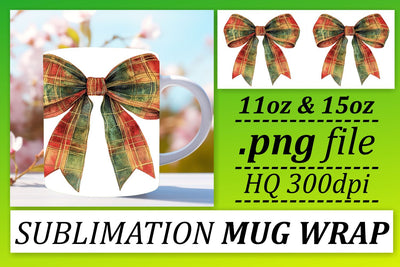 Mug wrap designs, create stunning drinkware gifts! , Bow Sublimation afrosvg 