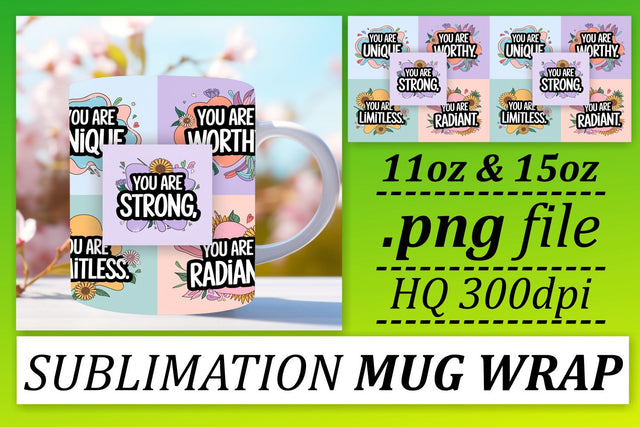 Mug wrap designs, perfect for sublimation projects! , Quote Sublimation afrosvg 