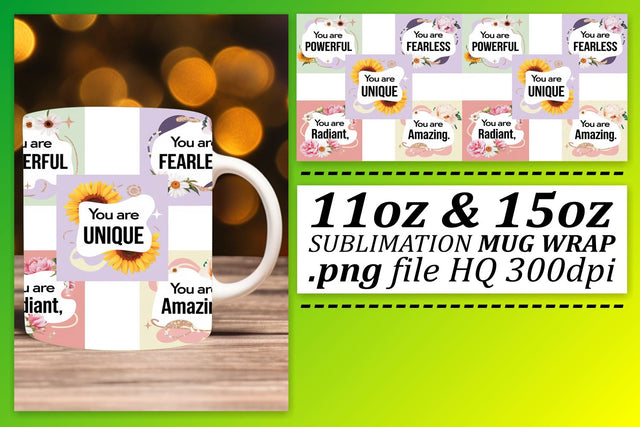 Mug wrap designs, stand out with every sip! , Quote Sublimation afrosvg 