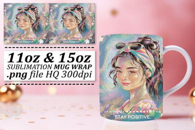 Mug wrap designs, stand out with every sip! , Woman Sublimation afrosvg 