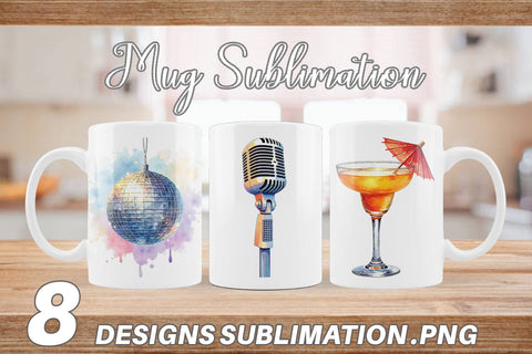 Mug Wrap Disco Diva Mom Sublimation artnoy 