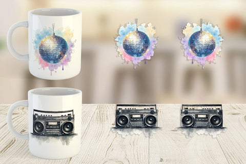Mug Wrap Disco Diva Mom Sublimation artnoy 