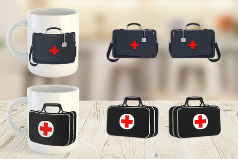 Mug Wrap Doctor Bag Sublimation artnoy 