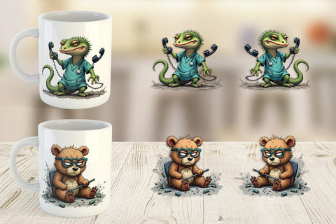 Mug Wrap Doctor Chaos Critters Sublimation artnoy 