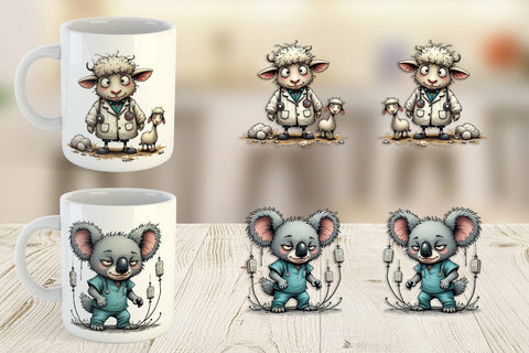 Mug Wrap Doctor Chaos Critters Sublimation artnoy 
