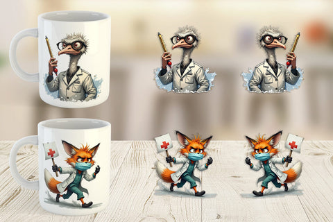 Mug Wrap Doctor Chaos Critters Sublimation artnoy 