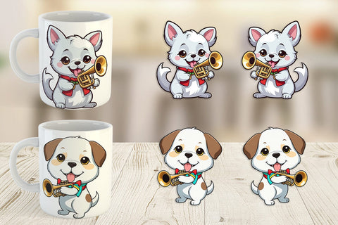 Mug Wrap Dog New Year Sublimation artnoy 