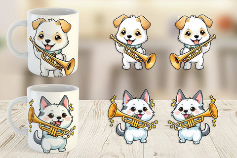 Mug Wrap Dog New Year Sublimation artnoy 