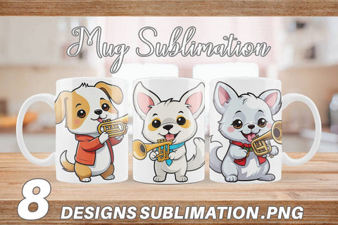 Mug Wrap Dog New Year Sublimation artnoy 