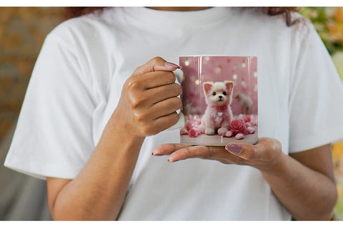 Mug Wrap Dog Valentine Sublimation artnoy 