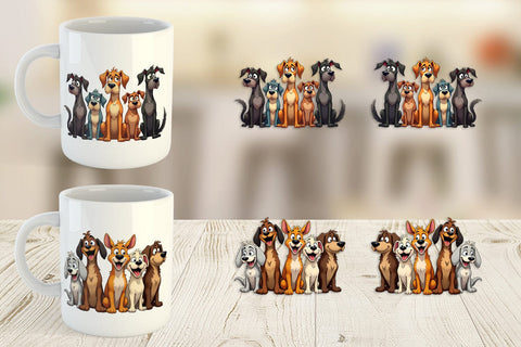 Mug Wrap Dogs Emotion Sublimation artnoy 