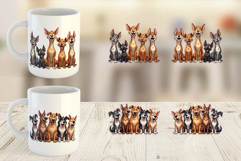 Mug Wrap Dogs Emotion Sublimation artnoy 
