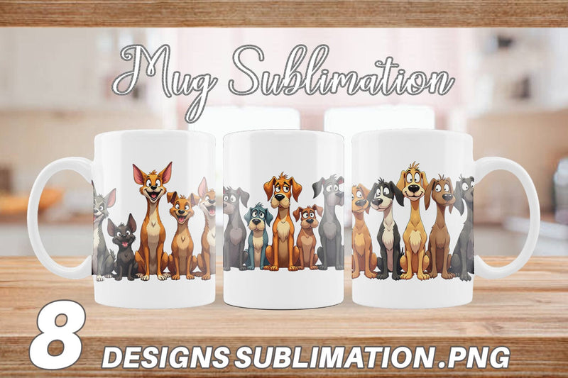 Mug Wrap Dogs Emotion Sublimation artnoy 
