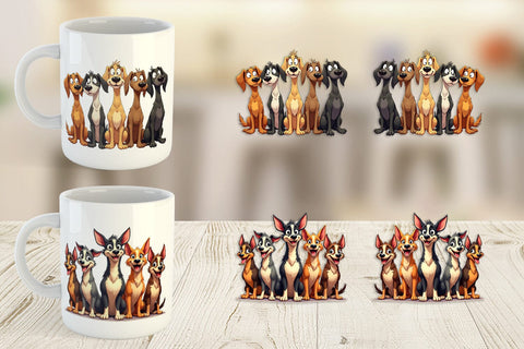 Mug Wrap Dogs Emotion Sublimation artnoy 
