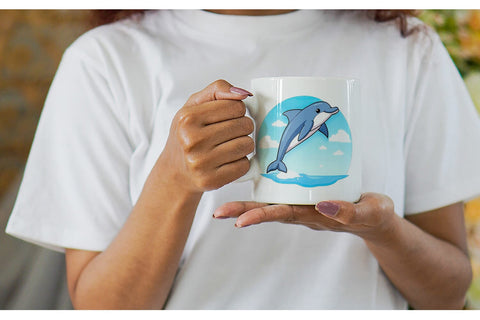 Mug Wrap Dolphin Sublimation artnoy 