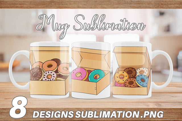 Mug Wrap Donut Box Sublimation artnoy 
