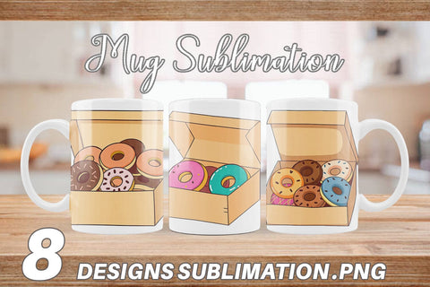 Mug Wrap Donut Box Sublimation artnoy 