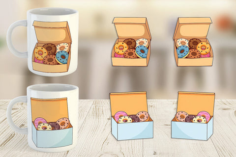 Mug Wrap Donut Box Sublimation artnoy 