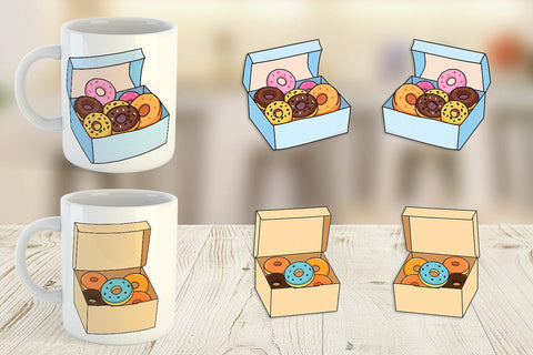Mug Wrap Donut Box Sublimation artnoy 