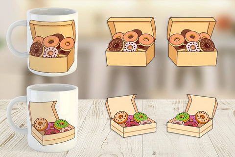 Mug Wrap Donut Box Sublimation artnoy 