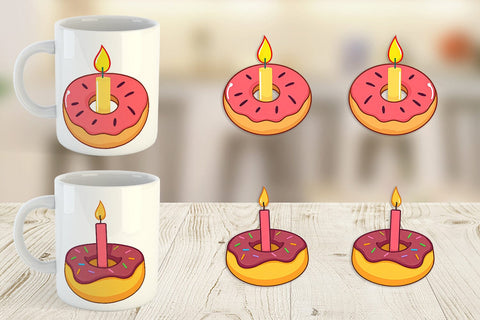 Mug Wrap Donut Candle Sublimation artnoy 