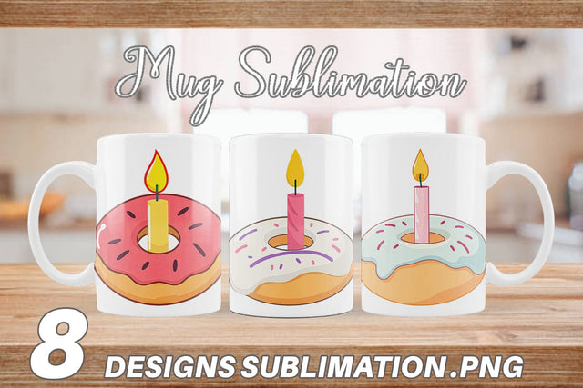 Mug Wrap Donut Candle Sublimation artnoy 