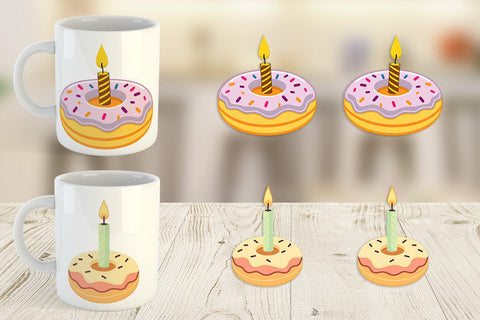 Mug Wrap Donut Candle Sublimation artnoy 