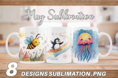 Mug Wrap Doodle Dream Animals Sublimation artnoy 