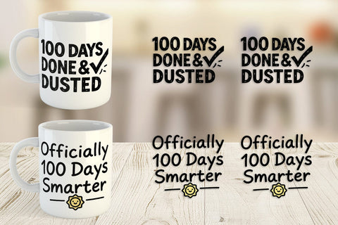 Mug Wrap Doodle Marker 100 Days of School Sublimation artnoy 