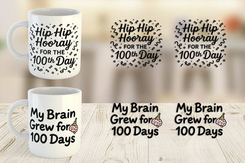 Mug Wrap Doodle Marker 100 Days of School Sublimation artnoy 