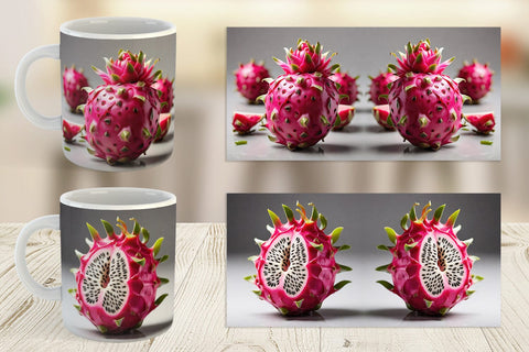 Mug Wrap Dragon Fruit Sublimation artnoy 