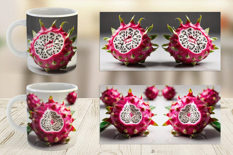 Mug Wrap Dragon Fruit Sublimation artnoy 