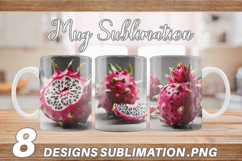 Mug Wrap Dragon Fruit Sublimation artnoy 
