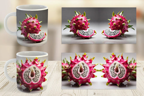 Mug Wrap Dragon Fruit Sublimation artnoy 