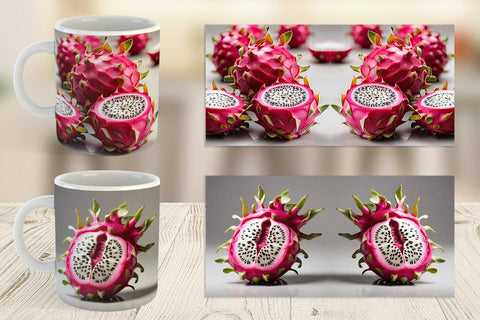 Mug Wrap Dragon Fruit Sublimation artnoy 